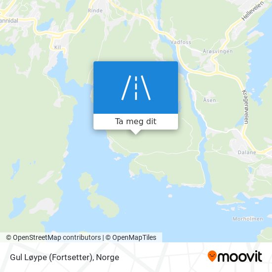 Gul Løype (Fortsetter) kart