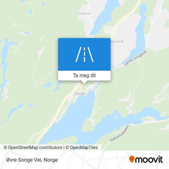 Øvre Songe Vei kart