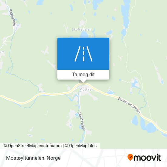 Mostøyltunnelen kart
