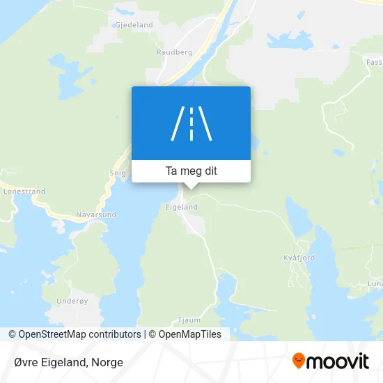 Øvre Eigeland kart