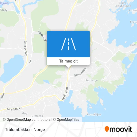 Trålumbakken kart