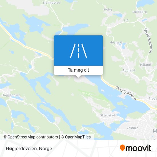 Høgjordeveien kart