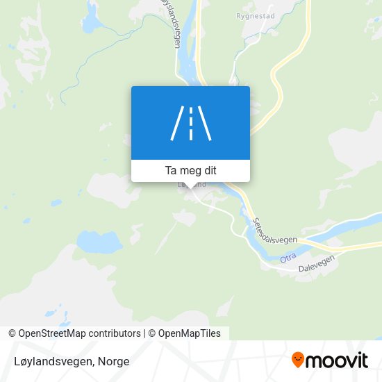 Løylandsvegen kart