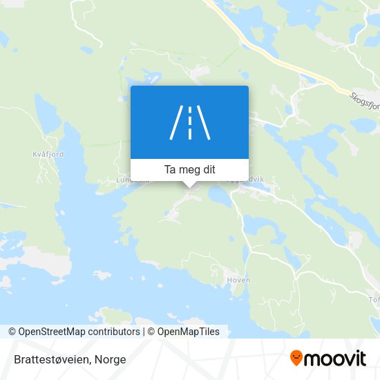 Brattestøveien kart