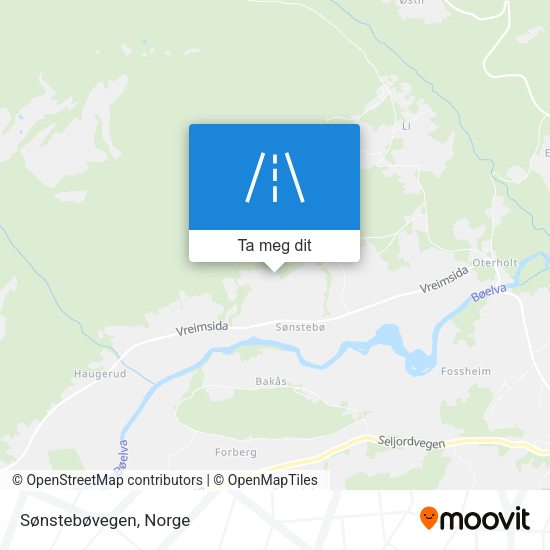 Sønstebøvegen kart