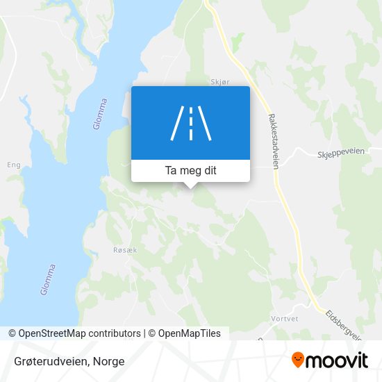 Grøterudveien kart