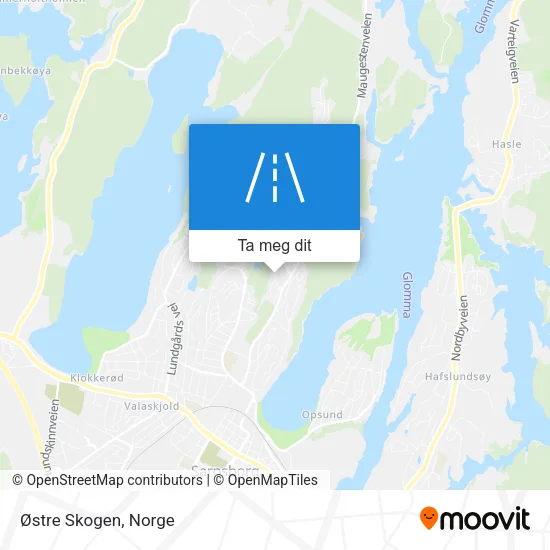 Østre Skogen kart
