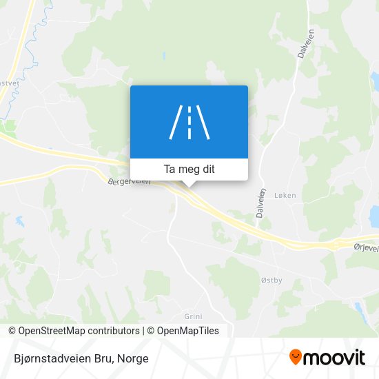 Bjørnstadveien Bru kart