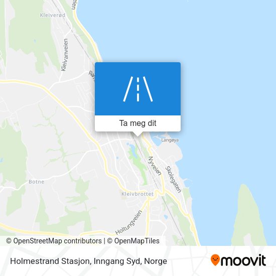 Holmestrand Stasjon, Inngang Syd kart