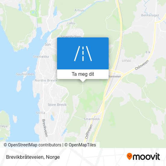 Brevikbråteveien kart