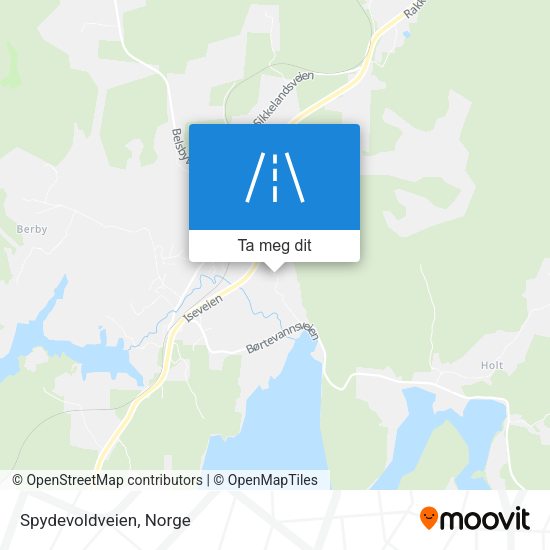 Spydevoldveien kart