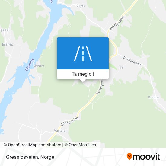 Gressløsveien kart