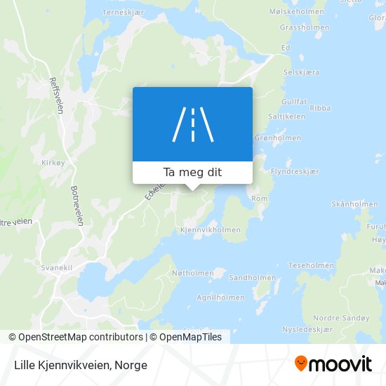 Lille Kjennvikveien kart