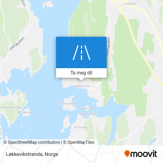 Løkkevikstranda kart