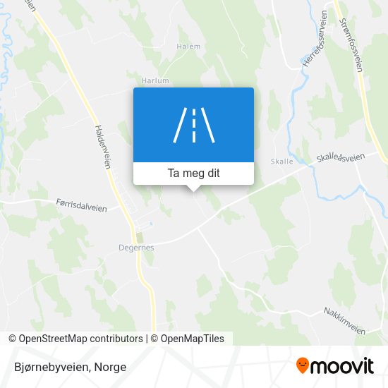 Bjørnebyveien kart