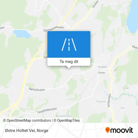 Østre Holtet Vei kart