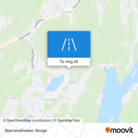 Bjørnerødveien kart