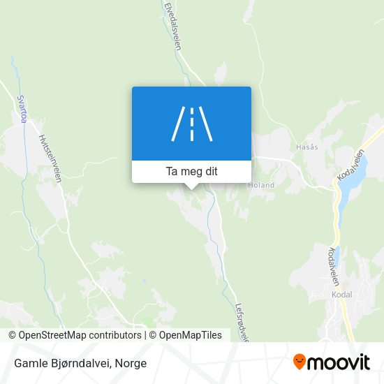Gamle Bjørndalvei kart