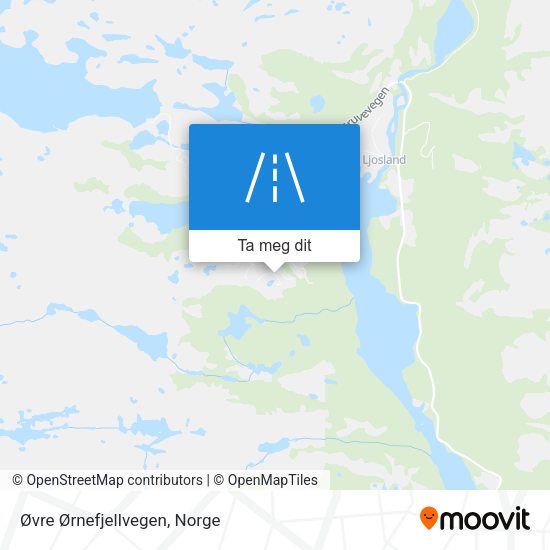 Øvre Ørnefjellvegen kart