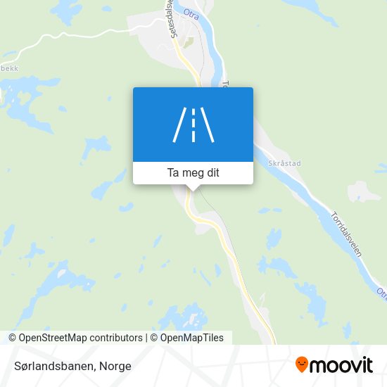 Sørlandsbanen kart