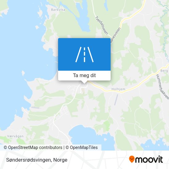 Søndersrødsvingen kart