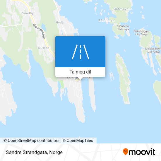 Søndre Strandgata kart