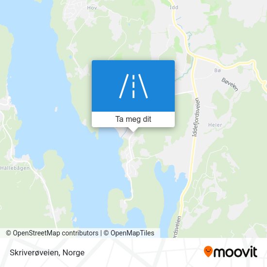 Skriverøveien kart