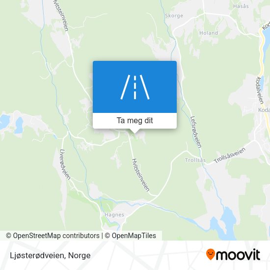 Ljøsterødveien kart