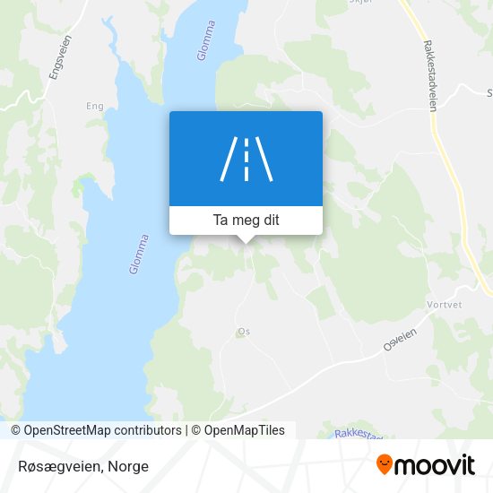 Røsægveien kart