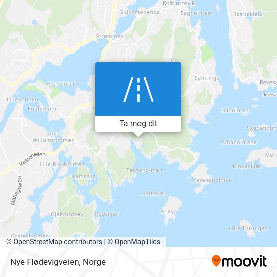 Nye Flødevigveien kart