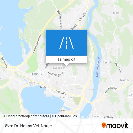 Øvre Dr. Holms Vei kart