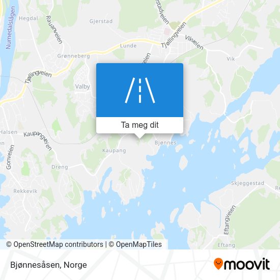 Bjønnesåsen kart