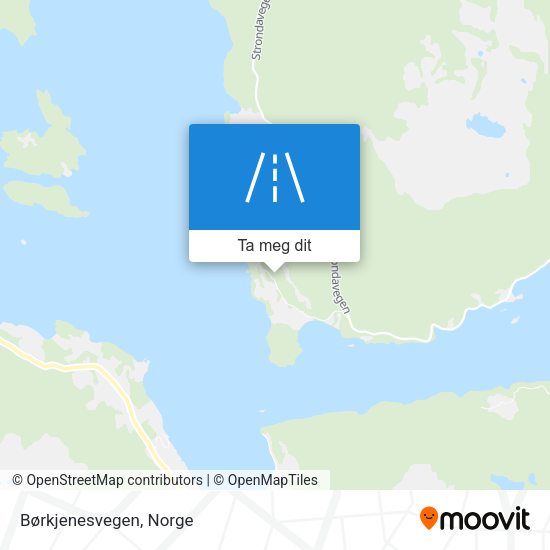 Børkjenesvegen kart