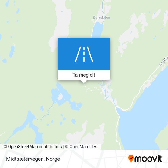 Midtsætervegen kart