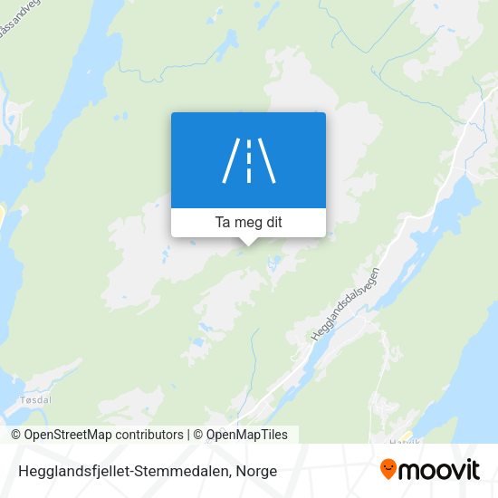 Hegglandsfjellet-Stemmedalen kart