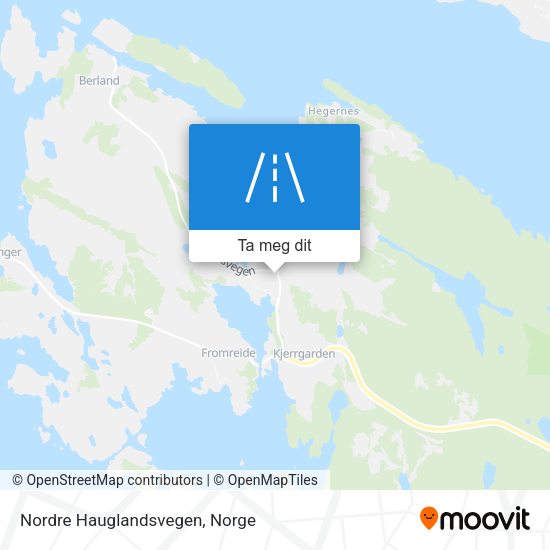 Nordre Hauglandsvegen kart