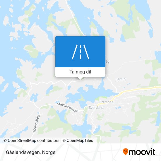 Gåslandsvegen kart