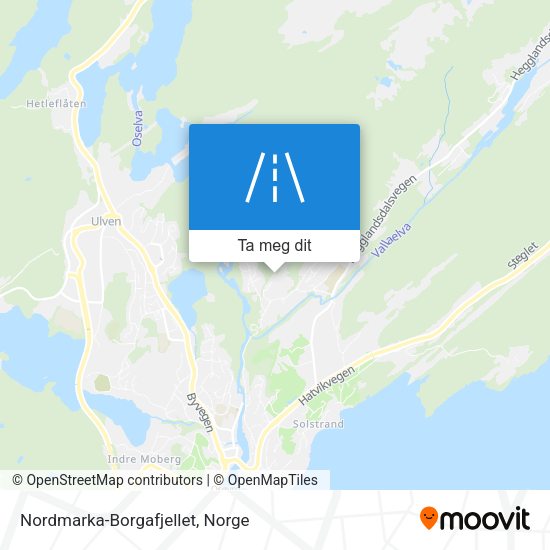 Nordmarka-Borgafjellet kart