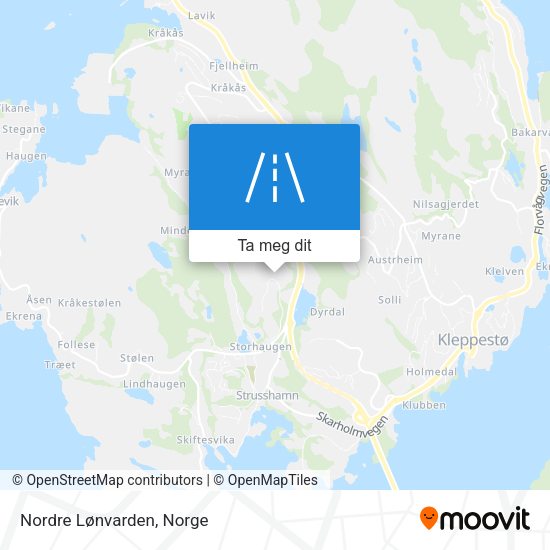 Nordre Lønvarden kart