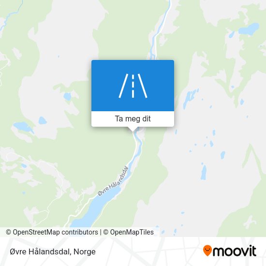 Øvre Hålandsdal kart