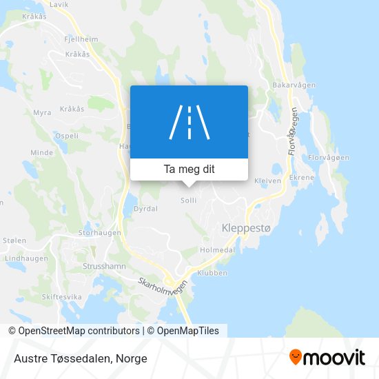 Austre Tøssedalen kart