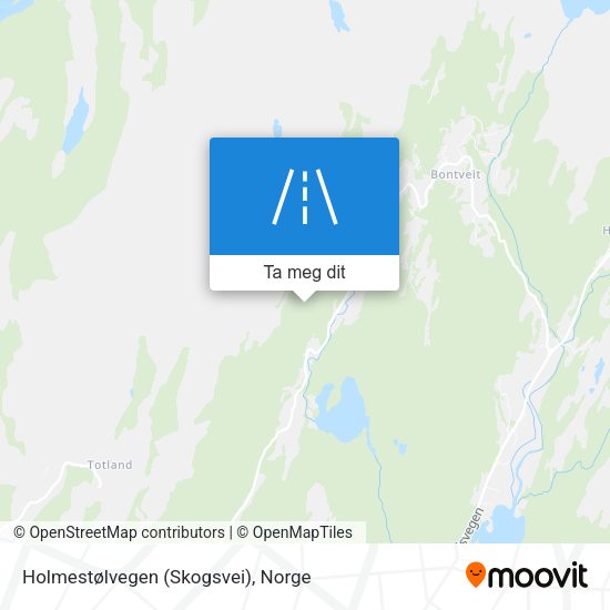 Holmestølvegen (Skogsvei) kart
