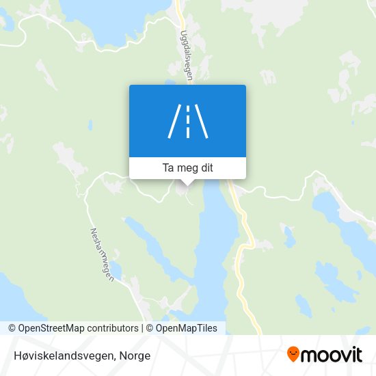 Høviskelandsvegen kart