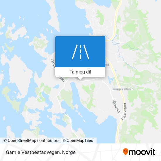 Gamle Vestbøstadvegen kart