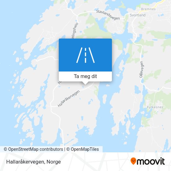 Hallaråkervegen kart