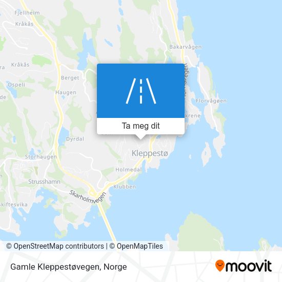 Gamle Kleppestøvegen kart