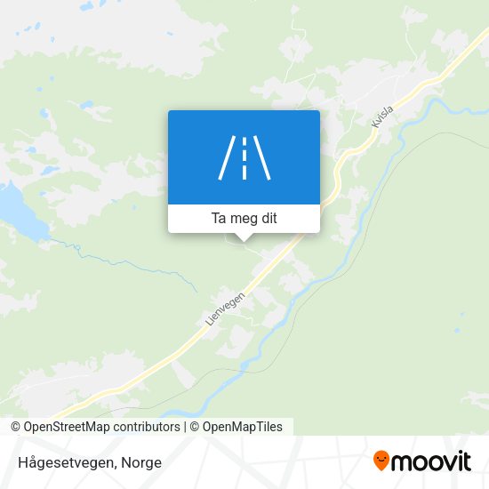 Hågesetvegen kart