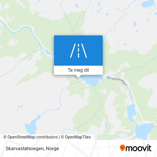 Skarvastølsvegen kart