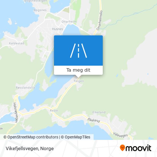 Vikefjellsvegen kart