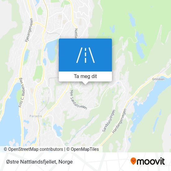 Østre Nattlandsfjellet kart